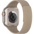 Apple Watch 2-3-4-5-6-7-8-10 SE Ultra Uyumlu Manyetik Desenli Spor Silikon Kordon (42/44/45/46/49) Bej