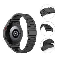 Samsung Galaxy Watch 4 5 Pro 40 42 44 45 46mm Uyumlu Kavisli Ironweft Döküm Çelik Metal Kordon Siyah
