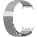 Samsung Galaxy Watch 8 Classic 47mm Uyumlu Manyetik Milanese Loop Metal Kordon Gümüş