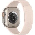 Apple Watch 2-3-4-5-6-7-8-10 SE Ultra Uyumlu Manyetik Desenli Spor Silikon Kordon (42/44/45/46/49) Pudra