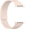 Apple Watch 2-3-4-5-6-7-8-10 SE Ultra Uyumlu Manyetik Desenli Spor Silikon Kordon (42/44/45/46/49) Pudra