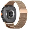 Samsung Galaxy Watch 8 Classic 47mm Uyumlu Manyetik Milanese Loop Metal Kordon Rose Gold