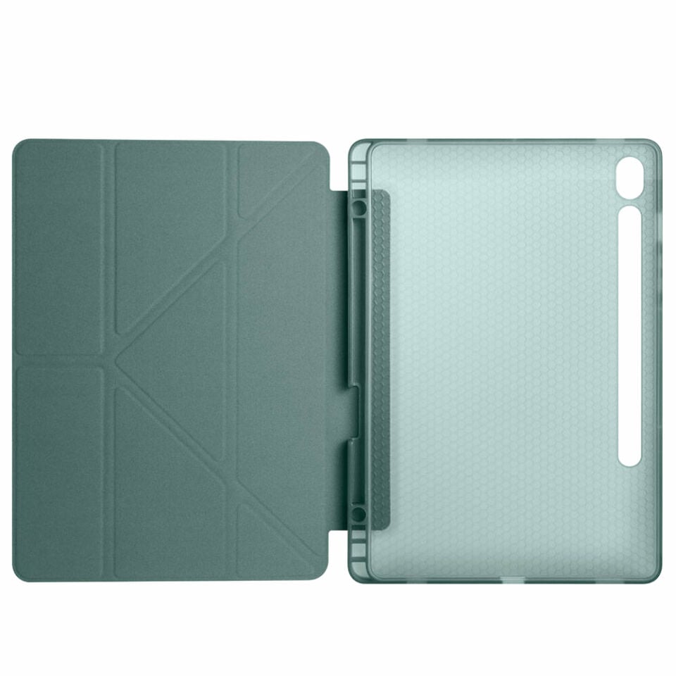 Samsung Galaxy Tab S9 11 Inc SM-X710 Üçgen Katlanabilir Kalemlikli Yatay Dikey Standlı Kılıf