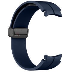 Samsung Galaxy Watch 4 5 Pro 40 42 44 45 46mm Uyumlu Kavisli Coastal Manyetik Tokalı Silikon Kordon Lacivert