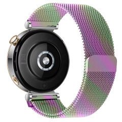 Huawei Watch GT4 41mm Uyumlu Manyetik Milanese Loop Metal Kordon Rainbow
