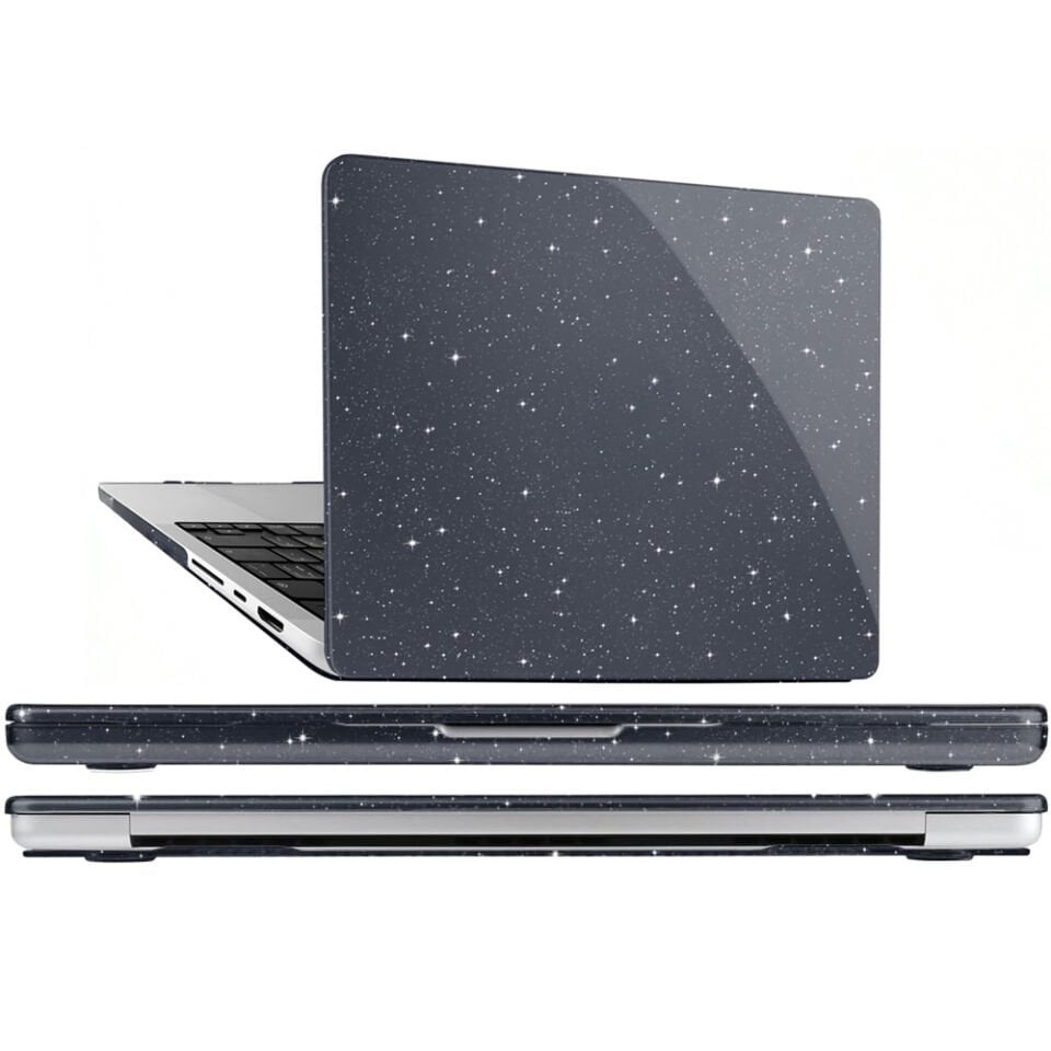 Apple MacBook Air 13 Inc M1 Çip 2020-2021 İle Uyumlu Simli Parlak Kılıf A2337 A1932 A2179