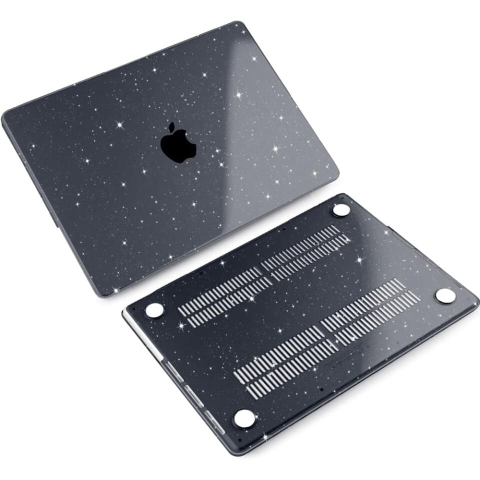 Apple MacBook Air 13 Inc M1 Çip 2020-2021 İle Uyumlu Simli Parlak Kılıf A2337 A1932 A2179