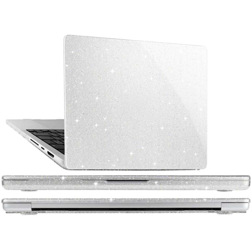 Apple MacBook Air 13 Inc M1 Çip 2020-2021 İle Uyumlu Simli Parlak Kılıf A2337 A1932 A2179