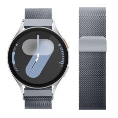 Samsung Galaxy Watch 4 5 6 7 Seri 40 42 43 44 46 47mm Uyumlu Manyetik Milanese Loop Metal Kordon Koyu Gri
