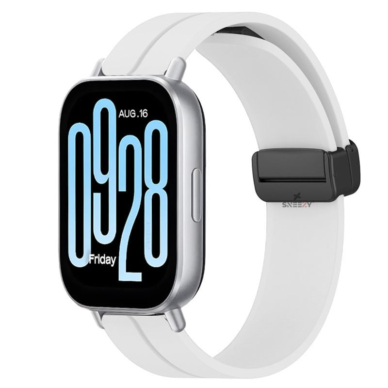 Redmi Watch 5 Active Redmi 5 Lite Uyumlu Kordon Kordon Manyetik Tokalı Yumuşak Soft Silikon Kordon Beyaz