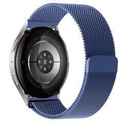 Samsung Galaxy Watch 4 5 6 7 Seri 40 42 43 44 46 47mm Uyumlu Manyetik Milanese Loop Metal Kordon Lacivert