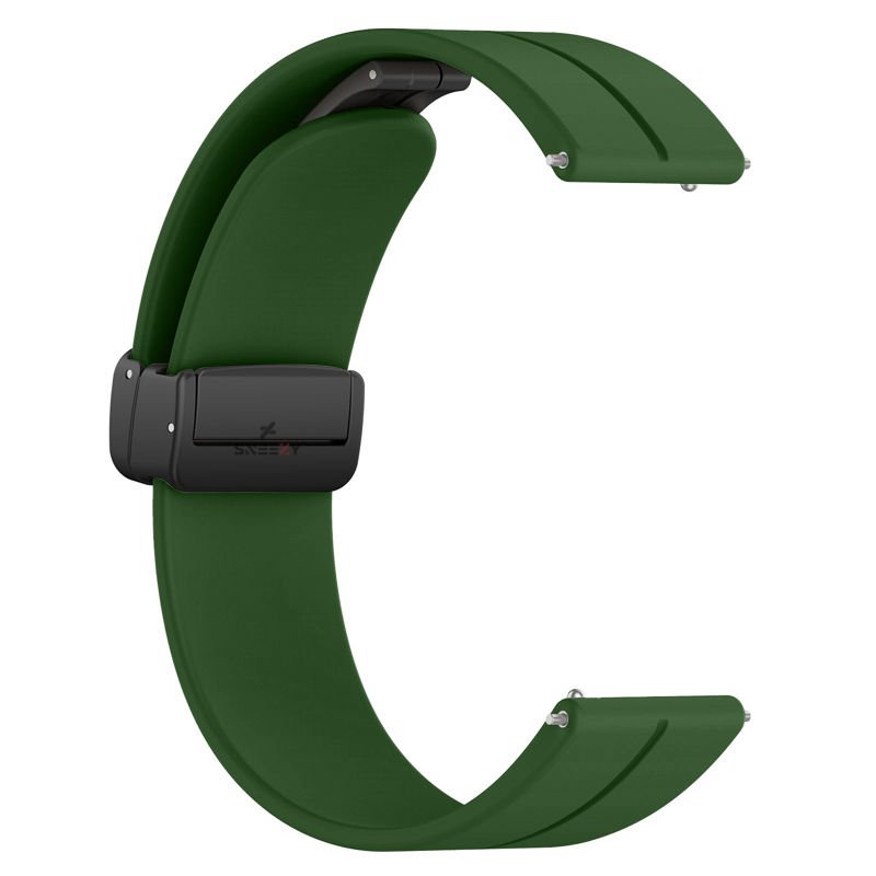 Redmi Watch 5 Active Redmi 5 Lite Uyumlu Kordon Kordon Manyetik Tokalı Yumuşak Soft Silikon Kordon Koyu Yeşil