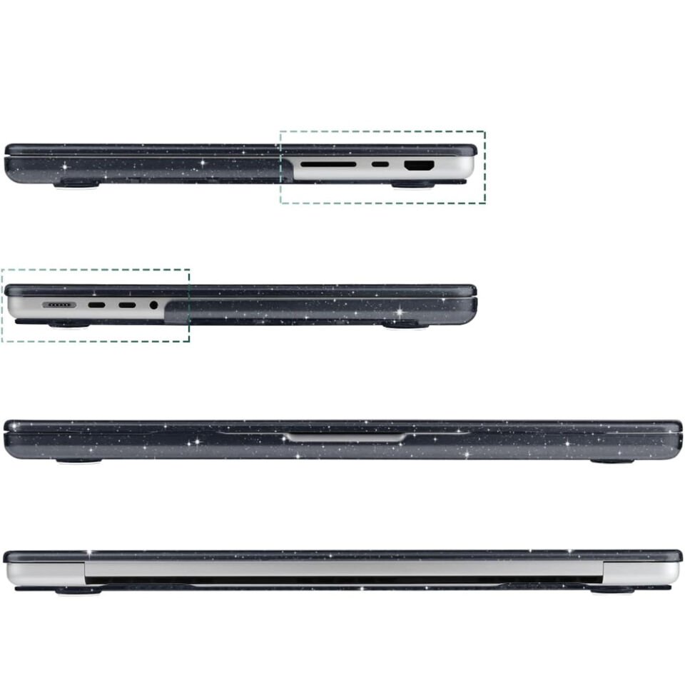 Apple MacBook Pro 13 Inc 2020-2021 İle Uyumlu Simli Parlak Kılıf A2338 A1706 A1708 A1989 A2289 A2251