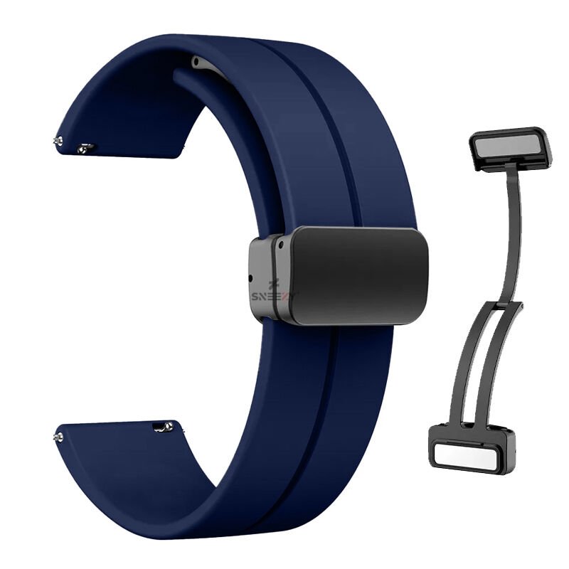 Redmi Watch 5 Active Redmi 5 Lite Uyumlu Kordon Kordon Manyetik Tokalı Yumuşak Soft Silikon Kordon Lacivert