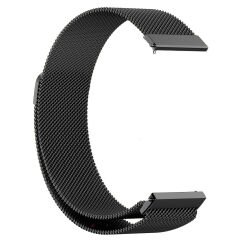 Samsung Galaxy Watch 4 5 6 7 Seri 40 42 43 44 46 47mm Uyumlu Manyetik Milanese Loop Metal Kordon Siyah