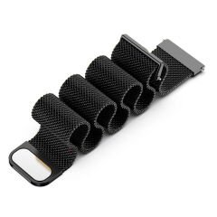 Samsung Galaxy Watch 4 5 6 7 Seri 40 42 43 44 46 47mm Uyumlu Manyetik Milanese Loop Metal Kordon Siyah