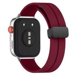 Redmi Watch 5 Active Redmi 5 Lite Uyumlu Kordon Kordon Manyetik Tokalı Yumuşak Soft Silikon Kordon Mürdüm