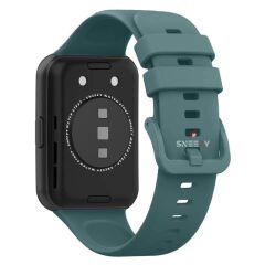 Huawei Watch Fit 2 Uyumlu PureLux Tam Uyumlu Silikon Kordon Haki