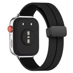 Redmi Watch 5 Active Redmi 5 Lite Uyumlu Kordon Kordon Manyetik Tokalı Yumuşak Soft Silikon Kordon Siyah