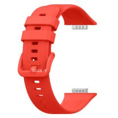 Huawei Watch Fit 2 Uyumlu PureLux Tam Uyumlu Silikon Kordon Kırmızı