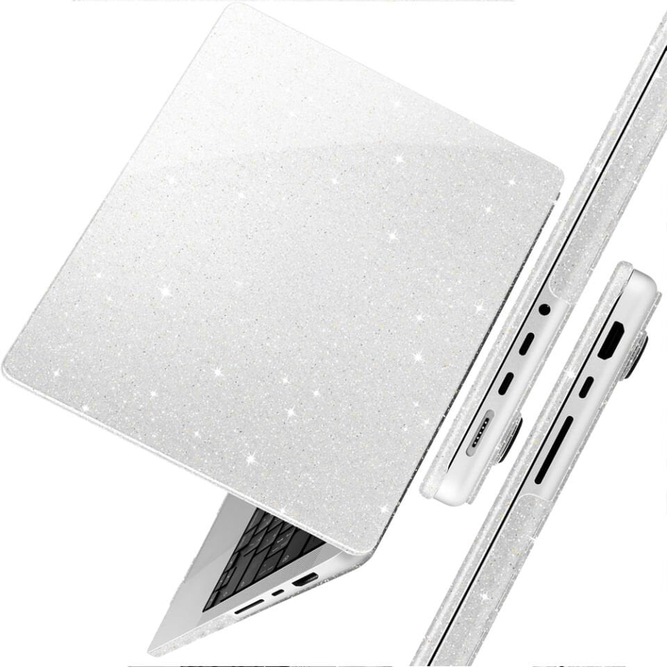 Apple MacBook Air 13.6 Inc M2 M3 M4 Uyumlu Simli Parlak Kılıf A2681 A3113 A3240 Sert Koruma