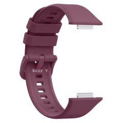 Huawei Watch Fit 2 Uyumlu PureLux Tam Uyumlu Silikon Kordon Mürdüm