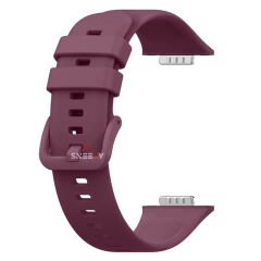 Huawei Watch Fit 2 Uyumlu PureLux Tam Uyumlu Silikon Kordon Mürdüm