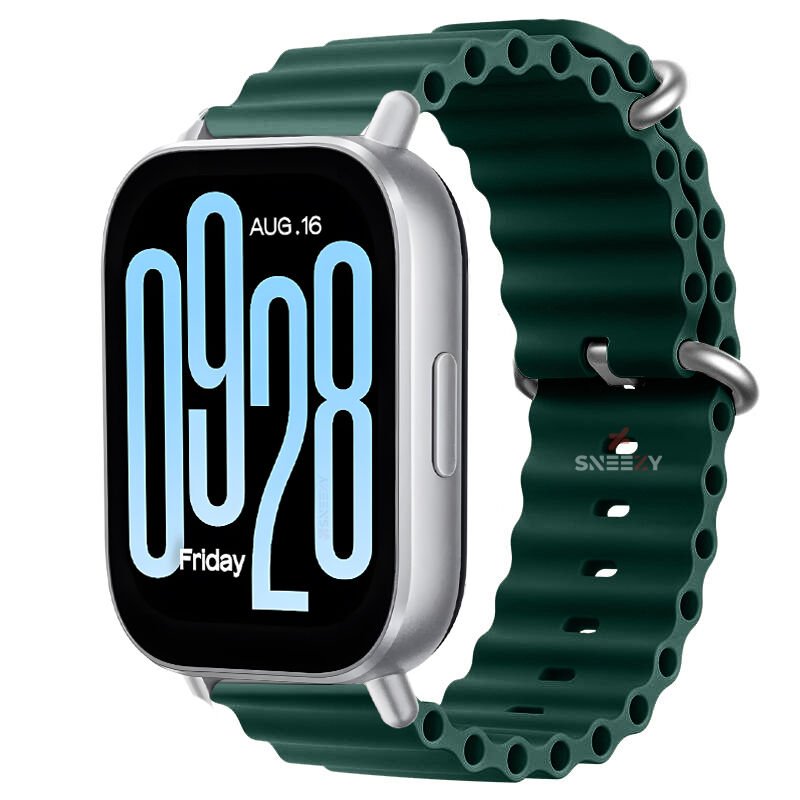 Redmi Watch 5 Active Redmi 5 Lite Uyumlu Kordon Kordon Ocean Tasarım Metal Toka Soft Silikon Kordon Haki