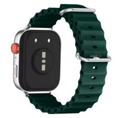 Redmi Watch 5 Active Redmi 5 Lite Uyumlu Kordon Kordon Ocean Tasarım Metal Toka Soft Silikon Kordon Haki