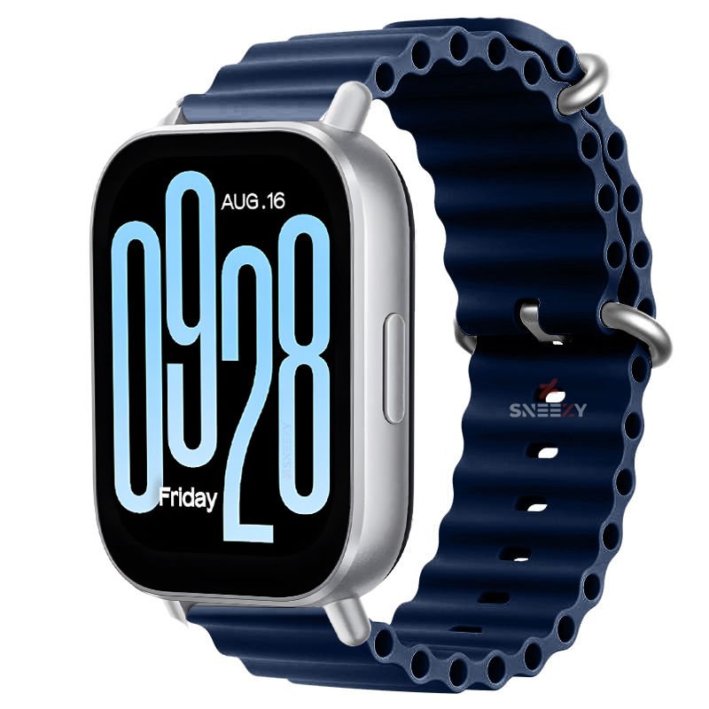 Redmi Watch 5 Active Redmi 5 Lite Uyumlu Kordon Kordon Ocean Tasarım Metal Toka Soft Silikon Kordon Lacivert