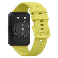 Huawei Watch Fit 2 Uyumlu PureLux Tam Uyumlu Silikon Kordon Sarı