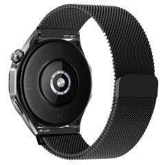 Huawei Watch GT3 46mm GT3 Pro 46mm Gt2 46mm Gt2 Pro 46mm Uyumlu Manyetik Milanese Loop Metal Kordon Siyah