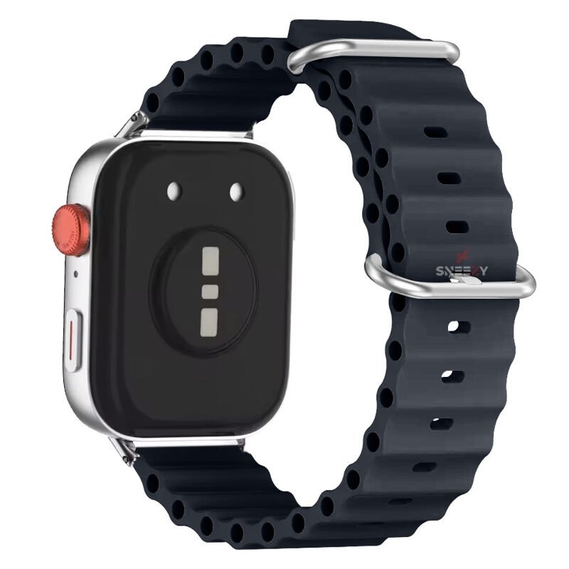 Redmi Watch 5 Active Redmi 5 Lite Uyumlu Kordon Kordon Ocean Tasarım Metal Toka Soft Silikon Kordon Midnight