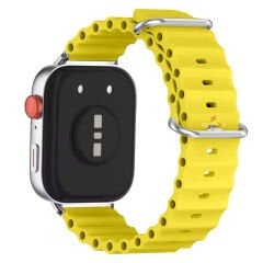 Redmi Watch 5 Active Redmi 5 Lite Uyumlu Kordon Kordon Ocean Tasarım Metal Toka Soft Silikon Kordon Sarı