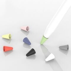 Apple Pencil 1-2 Nesil Pro USB-C Uyumlu Kalem Ucu Koruyucu Silikon Kılıf Ve Kutusu 8'li Mix Paket