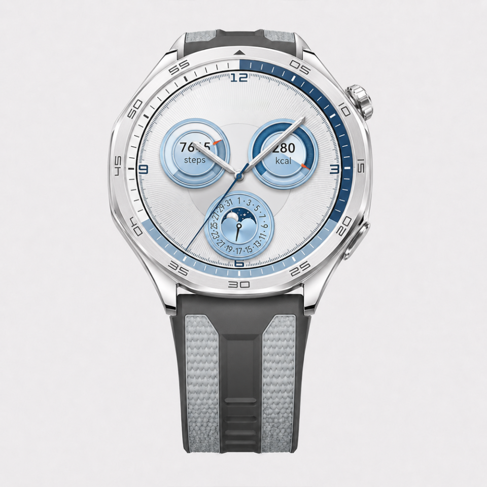 Huawei Watch GT 5 46mm Uyumlu 22mm Outdoor Tasarım Spor Silikon Kordon Siyah