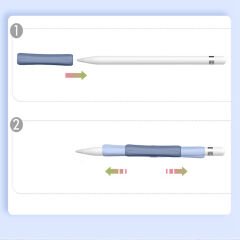 Apple Pencil 1-2 Nesil Pro USB-C Uyumlu Soft Yumuşak Silikon Kalem Tutucu Zarif Ve Rahat Kullanım Lavanta