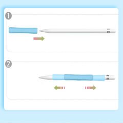 Apple Pencil 1-2 Nesil Pro USB-C Uyumlu Soft Yumuşak Silikon Kalem Tutucu Zarif Ve Rahat Kullanım Mavi