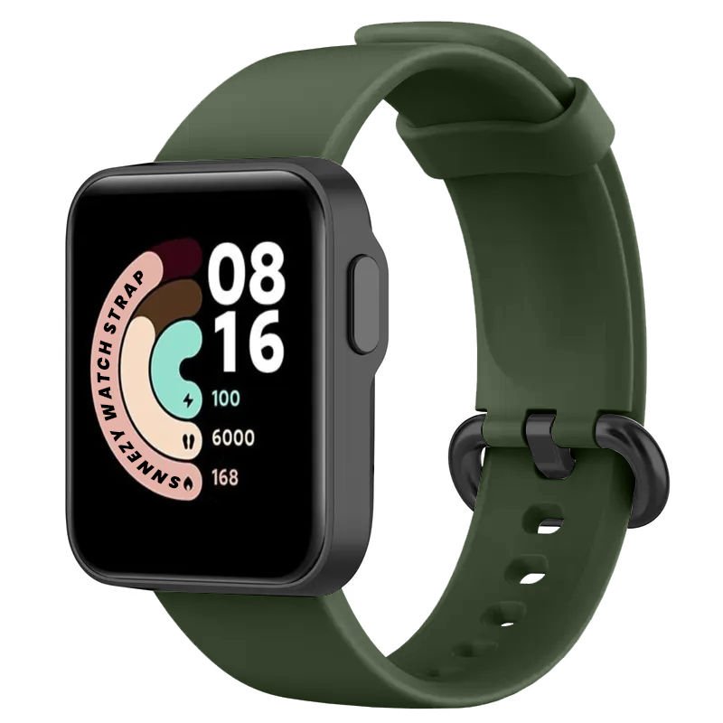Xiaomi Mi Watch Lite Kordon Tam Uyumlu Eternity Silikon Kordon Haki