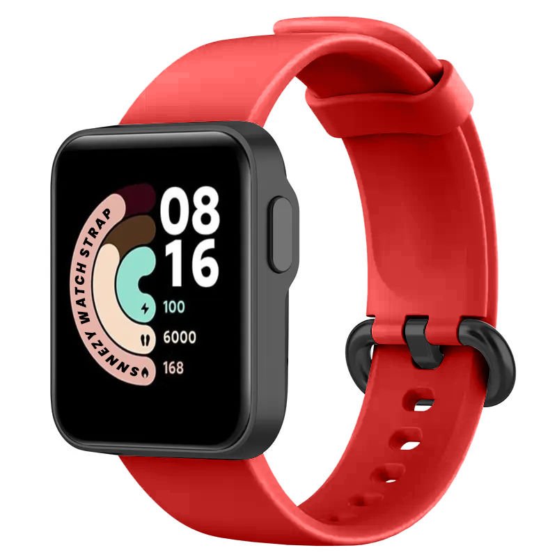 Xiaomi Mi Watch Lite Kordon Tam Uyumlu Eternity Silikon Kordon Kırmızı