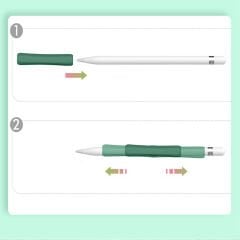 Apple Pencil 1-2 Nesil Pro USB-C Uyumlu Soft Yumuşak Silikon Kalem Tutucu ve 8'li Kalem Ucu Koruyucu