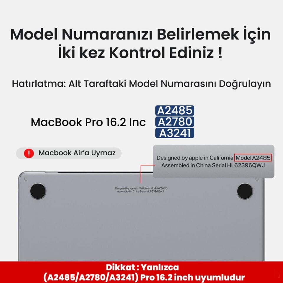 Apple MacBook Pro 16 Inc 2021-2023 M1 M2 M3 Pro/Max İle Uyumlu Simli Parlak Kılıf A2485 A2780 A2991