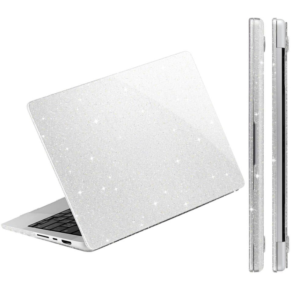 Apple MacBook Pro 16 Inc 2021-2023 M1 M2 M3 Pro/Max İle Uyumlu Simli Parlak Kılıf A2485 A2780 A2991