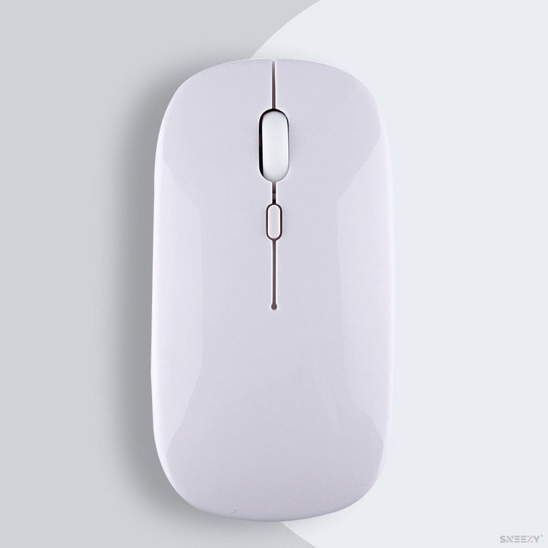 Apple Macbook Şarj Edilebilir Sessiz Mouse Bluetooth + 2.4Hz Wifi Kablosuz Mouse Fare