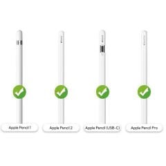 Apple Pencil 1-2 Nesil Pro USB-C Uyumlu Soft Yumuşak Silikon Kalem Tutucu ve 8'li Kalem Ucu Koruyucu Haki