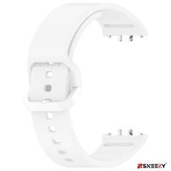 Sneezy Samsung Galaxy Fit 3 Kordon PureLux Soft Yumuşak Silikon Kordon Kayış Beyaz - Beyaz