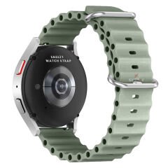 Samsung Galaxy Watch 6 – Classic 40-43-44-47mm Uyumlu 20mm Seaflex Ocean Silikon Kordon Su Yeşili - Su yeşili