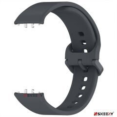 Sneezy Samsung Galaxy Fit 3 Kordon PureLux Soft Yumuşak Silikon Kordon Kayış Füme - Füme