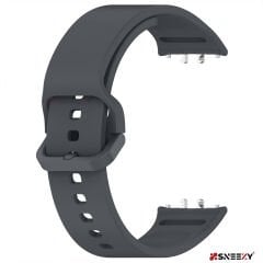 Sneezy Samsung Galaxy Fit 3 Kordon PureLux Soft Yumuşak Silikon Kordon Kayış Füme - Füme