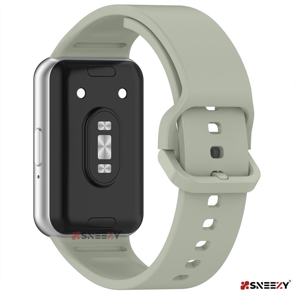 Sneezy Samsung Galaxy Fit 3 Kordon PureLux Soft Yumuşak Silikon Kordon Kayış Gri - Gri